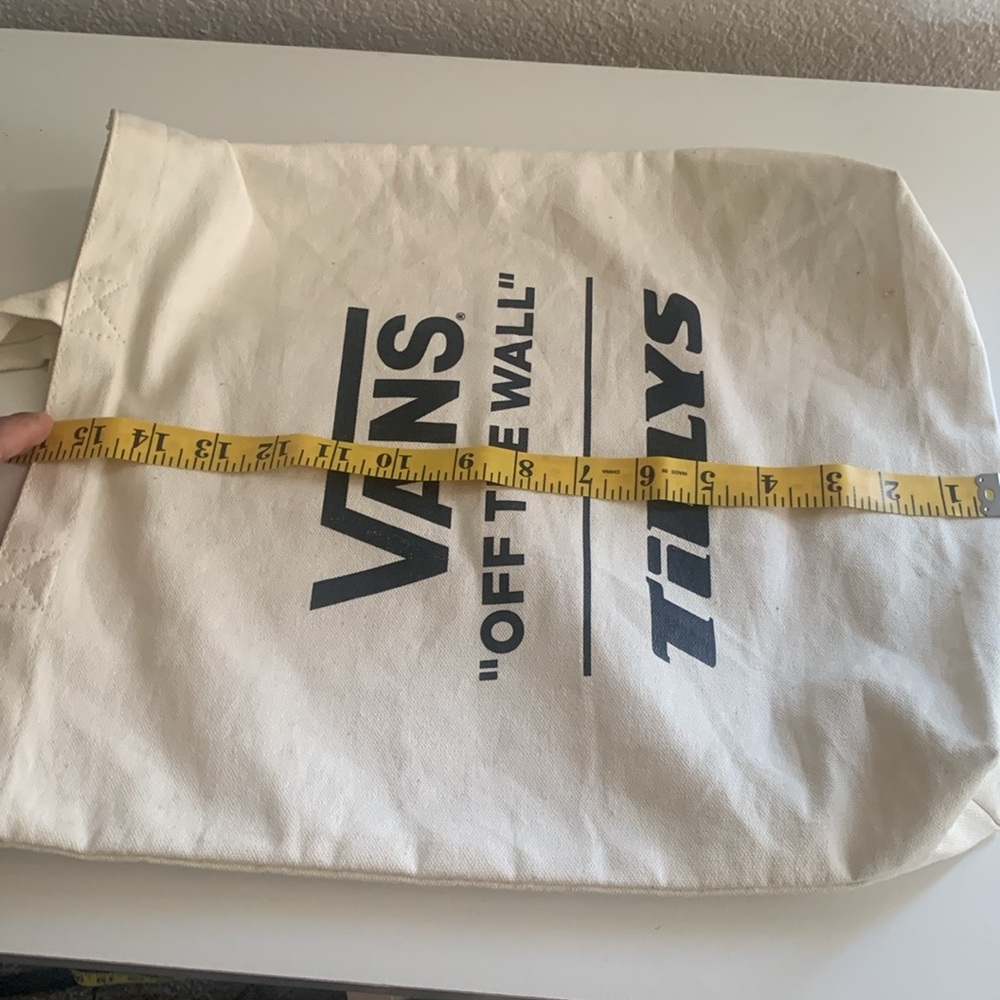 Vans White Tote Bag with Bold Logo.used in good condition. - Picture 2 of 7